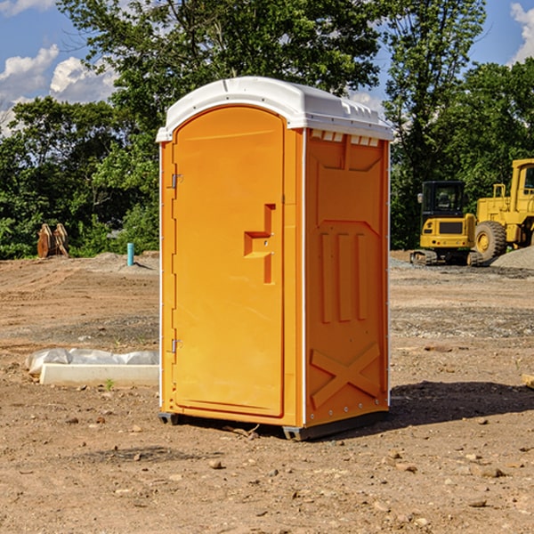 how often are the portable restrooms cleaned and serviced during a rental period in Hidalgo IL